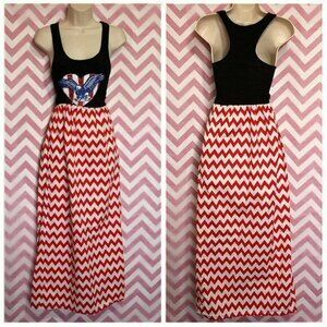 USA Eagle Chevron Maxi Tank Dress Size S